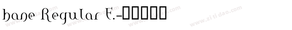 hane Regular E.字体转换